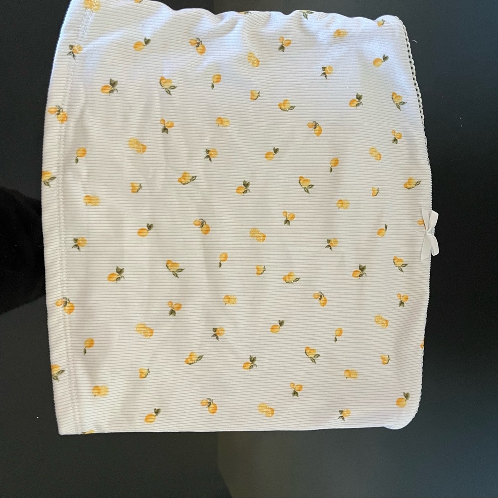 Lemon Print Women's Crop Top